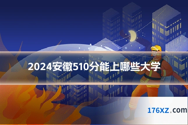 2024安徽510分能上哪些大学