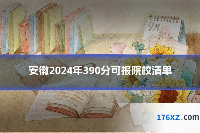 安徽2024年390分可报院校清单