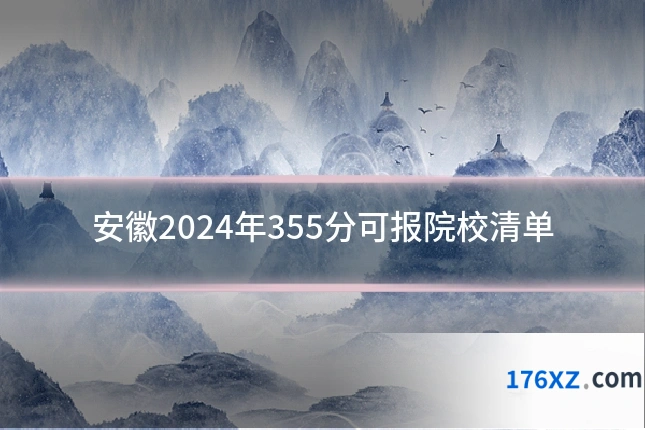 安徽2024年355分可报院校清单