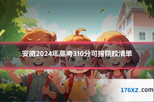 安徽2024年高考310分可报院校清单
