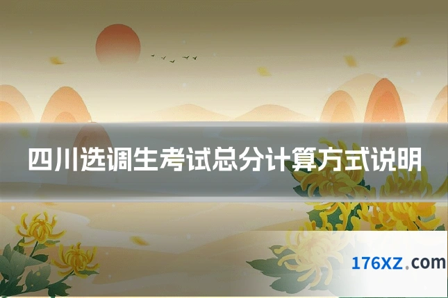 四川选调生考试总分计算方式说明