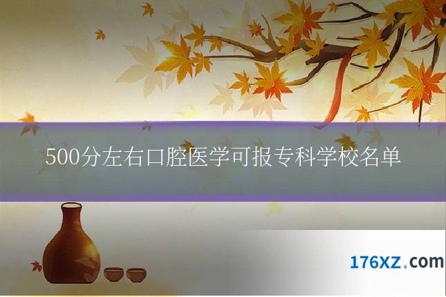 500分左右口腔医学可报专科学校名单