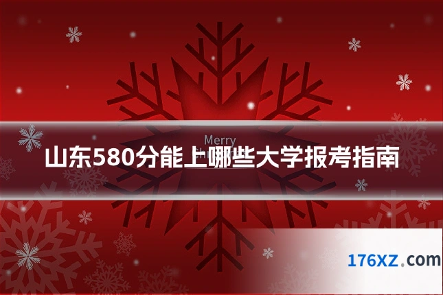 山东580分能上哪些大学报考指南