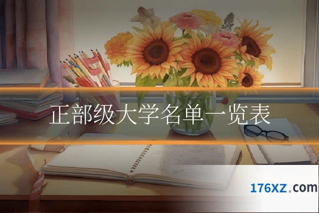 正部级大学名单一览表