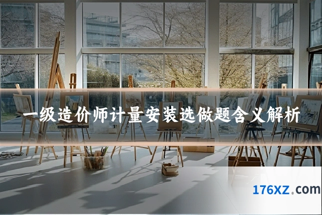 一级造价师计量安装选做题含义解析