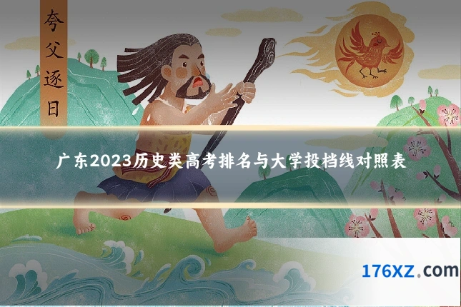 广东2023历史类高考排名与大学投档线对照表