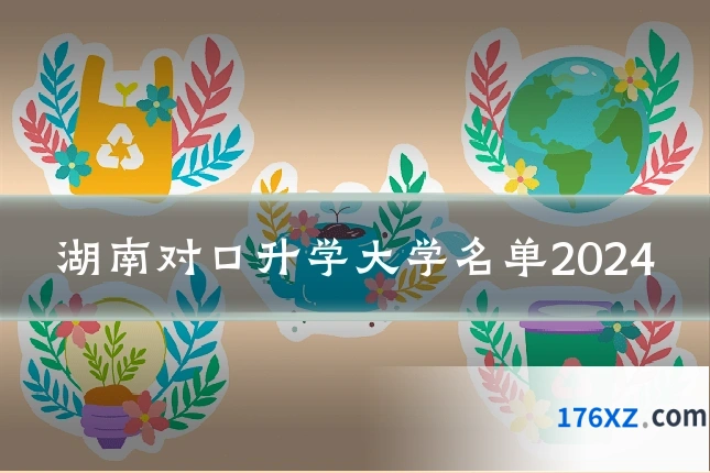 湖南对口升学大学名单2024