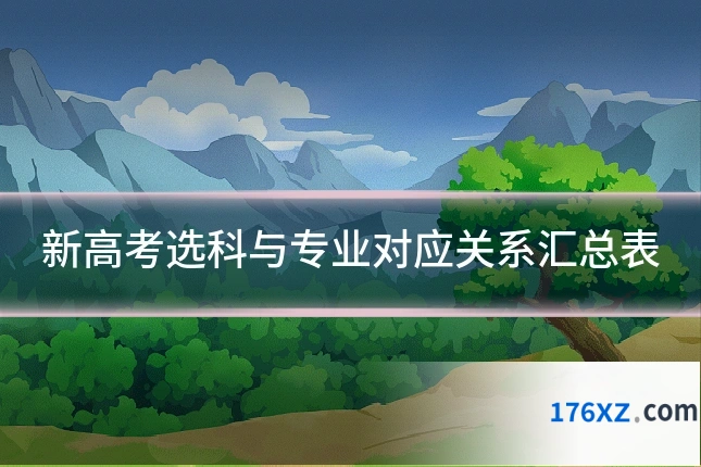 新高考选科与专业对应关系汇总表
