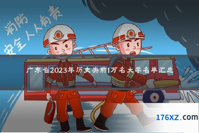 广东省2023年历史类前1万名大学名单汇总