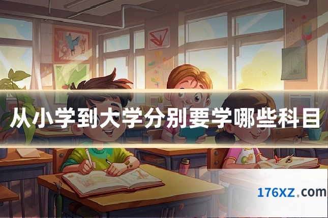 从小学到大学分别要学哪些科目