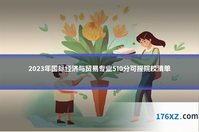 2023年国际经济与贸易专业510分可报院校清单
