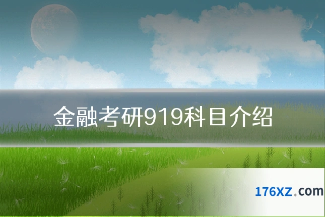金融考研919科目介绍