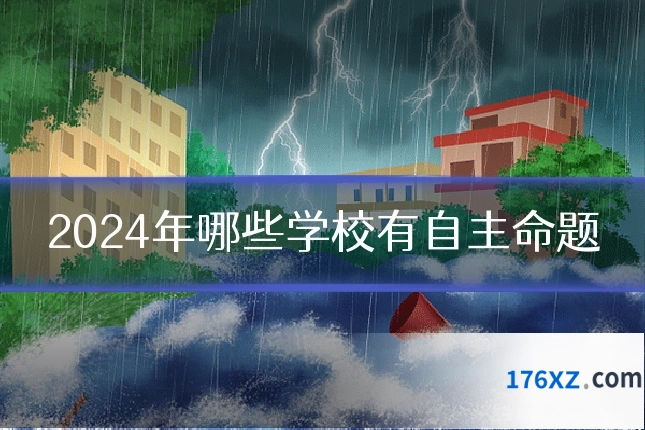 2024年哪些学校有自主命题