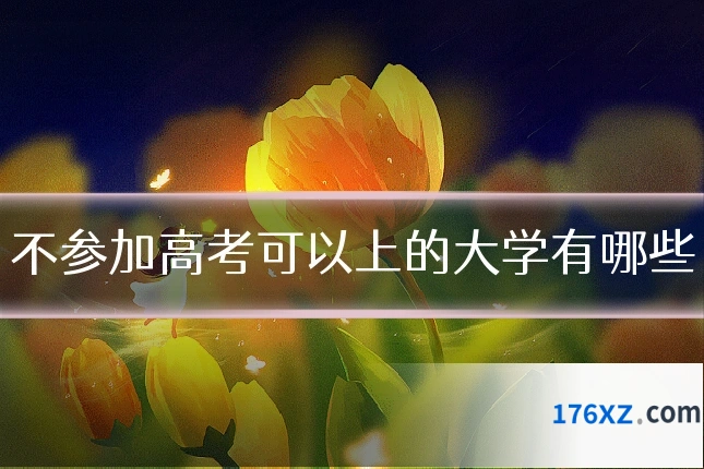 不参加高考可以上的大学有哪些