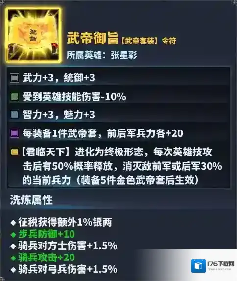 一、核心套装 1.武帝套装