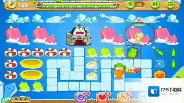 保卫萝卜2极地冒险45关图文攻略 金萝卜钻石两不误