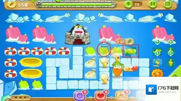 保卫萝卜2极地冒险45关图文攻略 金萝卜钻石两不误