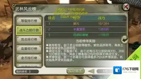 天龙八部3d风云榜介绍