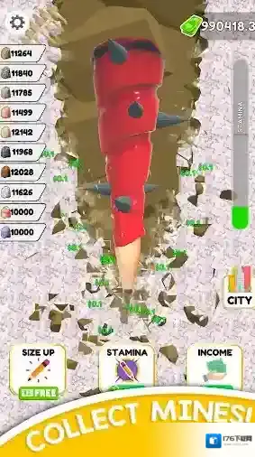 铅笔挖掘建造城市