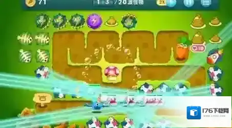 保卫萝卜1丛林第10关怎么通关