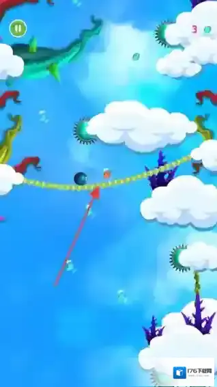 滚动的绳索天空