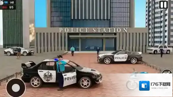 警车特技巨型坡道