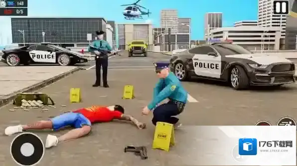 警车特技巨型坡道