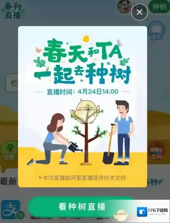 《支付宝》蚂蚁森林种树直播观看方法介绍