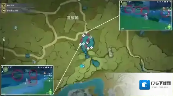 原神嘟嘟莲分布图 3.8嘟嘟莲收集路线