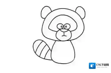 《QQ》画图红包浣熊简笔画