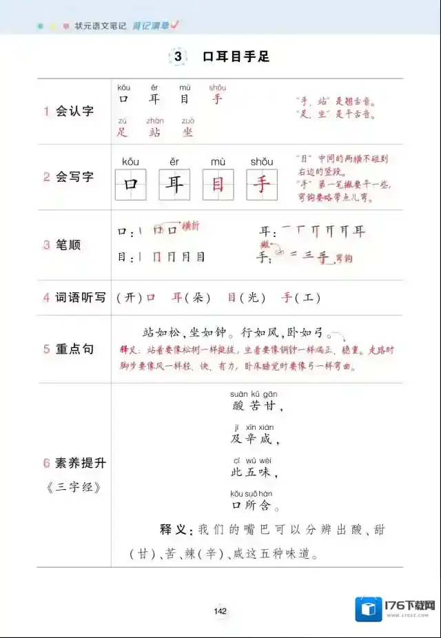 状元语文笔记小学1-6全年级（上册） 百度云网盘夸克 可打印