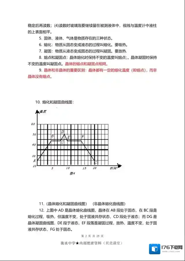 高清PDF电子版初中物理考点+公式总结（可下载打印）