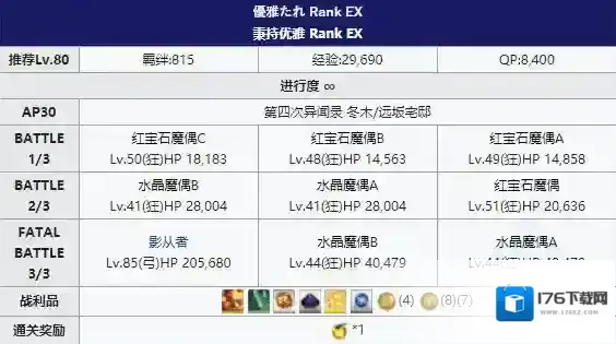 FGOFZ复刻远坂宅邸配置攻略 自由本宅邸掉落表详解
