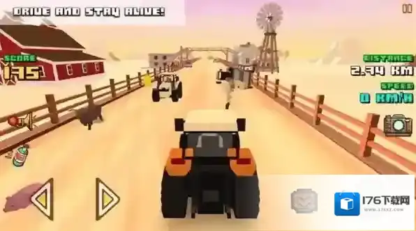 巨大的农场赛车