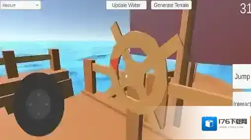 海盗堡垒和海浪