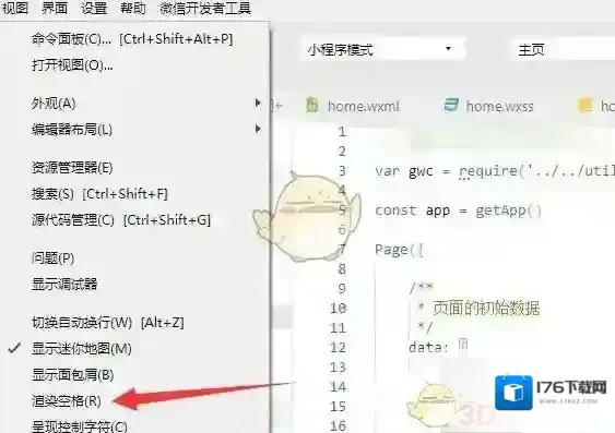《微信开发者工具》显示空格设置方法