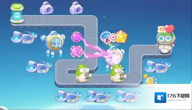 保卫萝卜4太空穿越第57关满星通关攻略