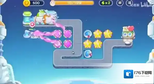 保卫萝卜4太空穿越第57关满星通关攻略