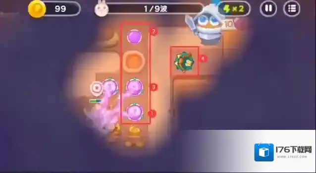 保卫萝卜4饿龙传说第9关通关攻略