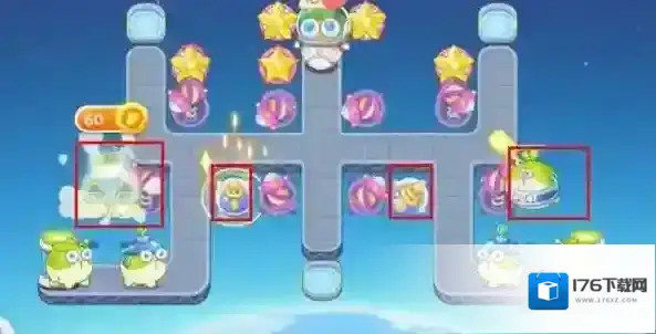 保卫萝卜4太空穿越第27关满星攻略