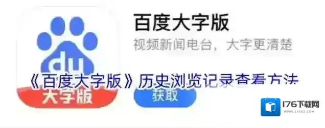 《百度大字版》历史浏览记录查看方法
